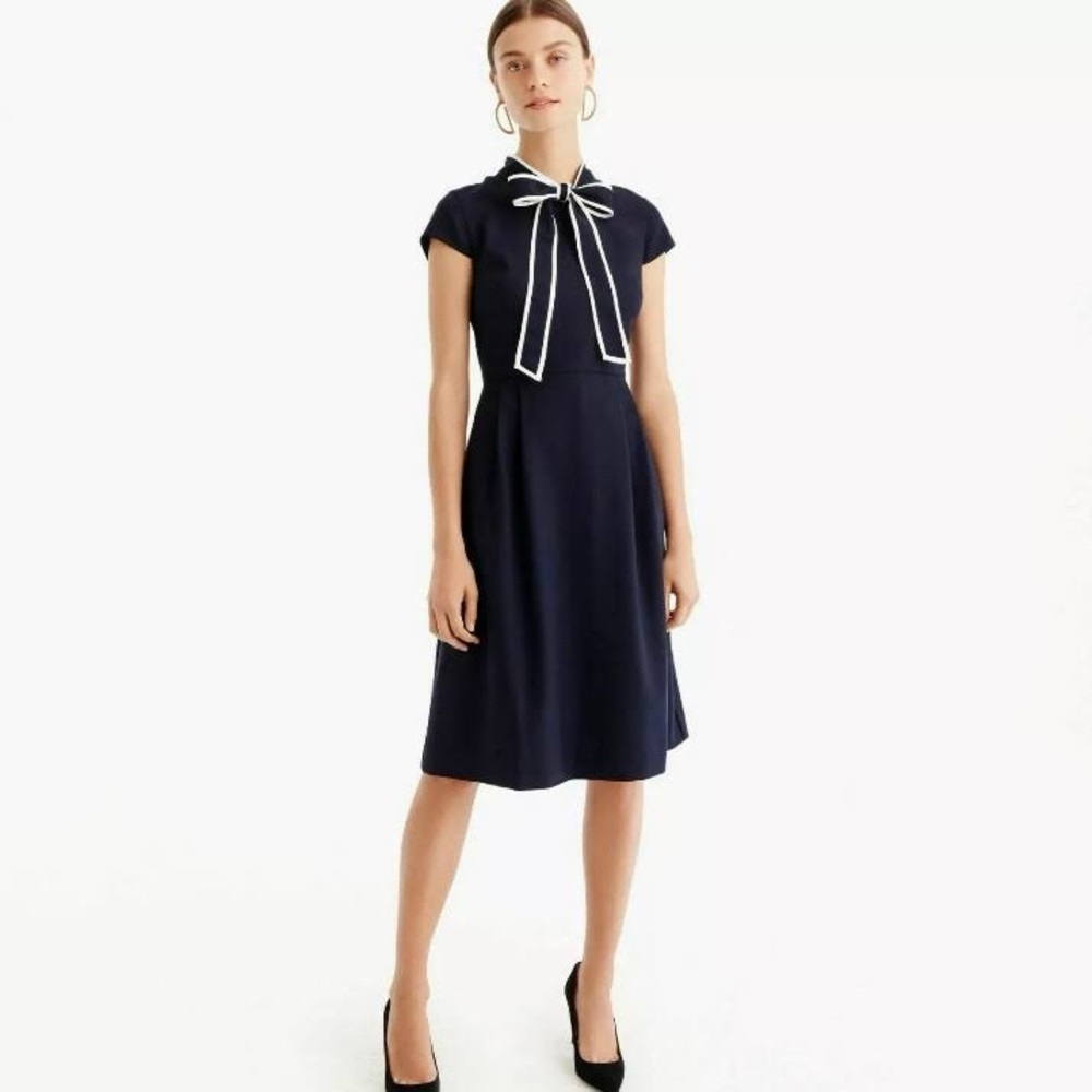 Tie Bow Neck Dress